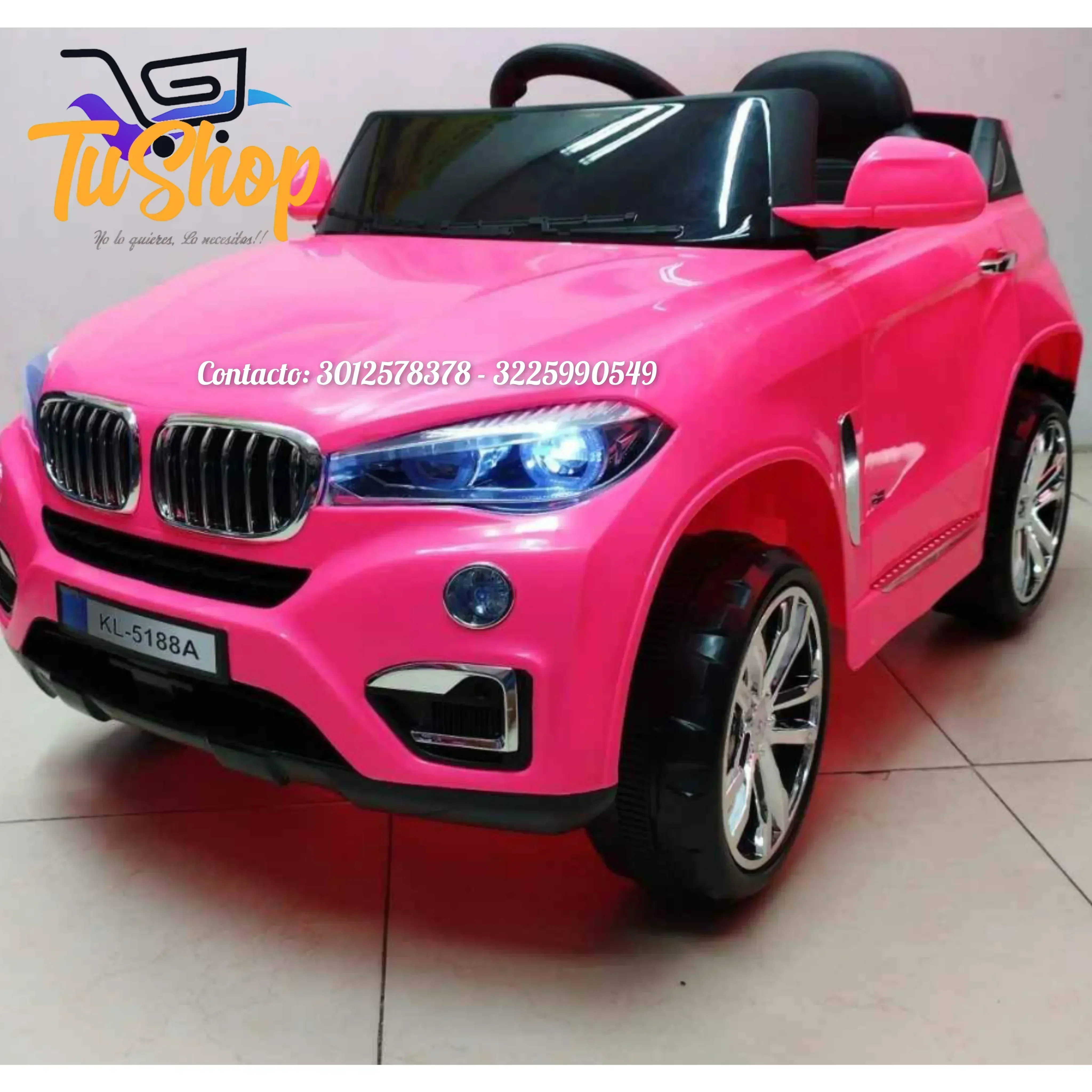 Camioneta X5 Fucsia Rosa  Auto Eléctrico 6 años  4