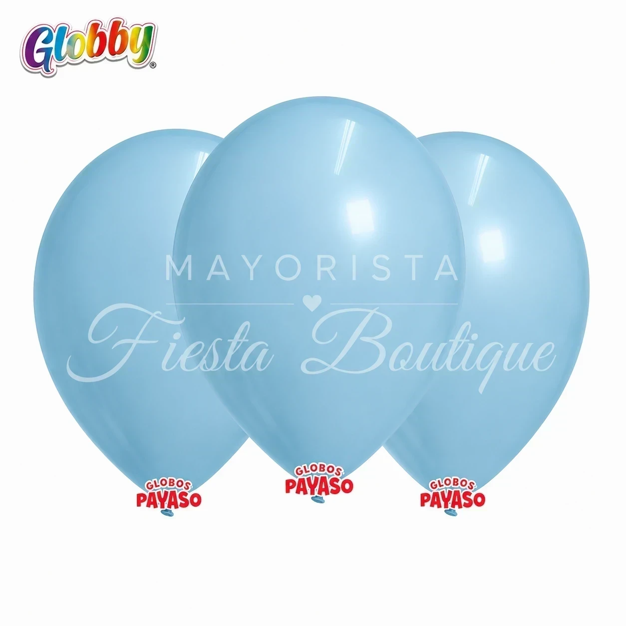 Globos x1paq 12"/globby celeste
