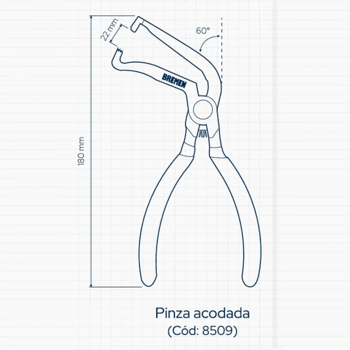 Pinza Acodada Bremen Desconexion Ficha Sensores Bobinas 20cm 8