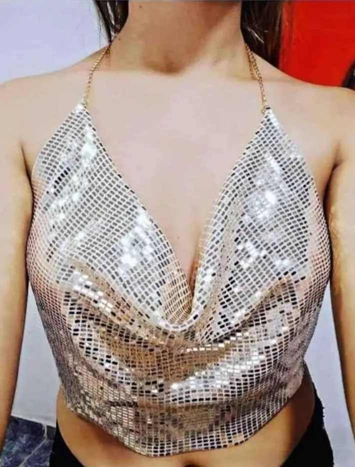 Crop tops en lentejuelas  3