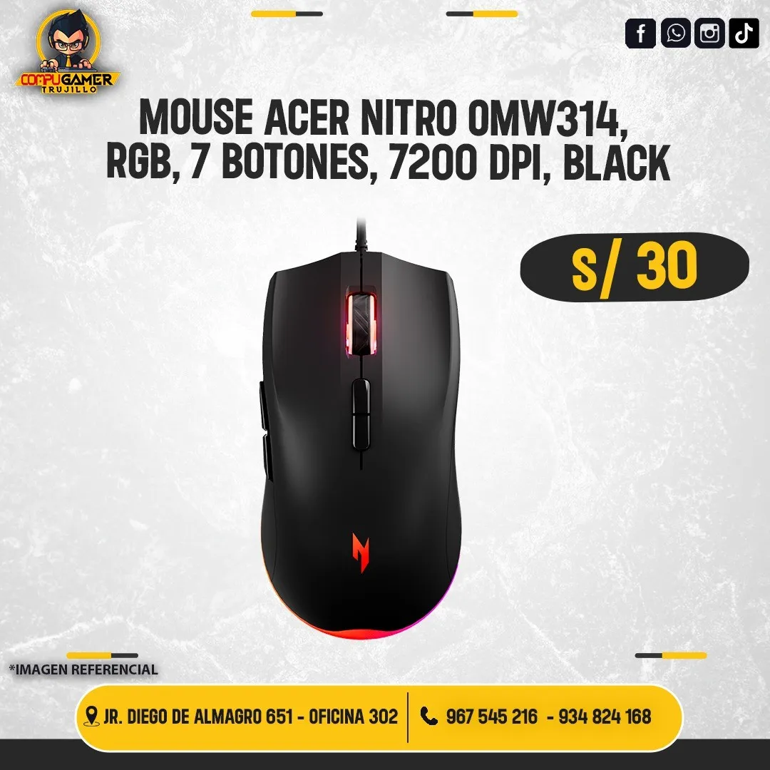 MOUSE ACER NITRO OMW318 BLACK