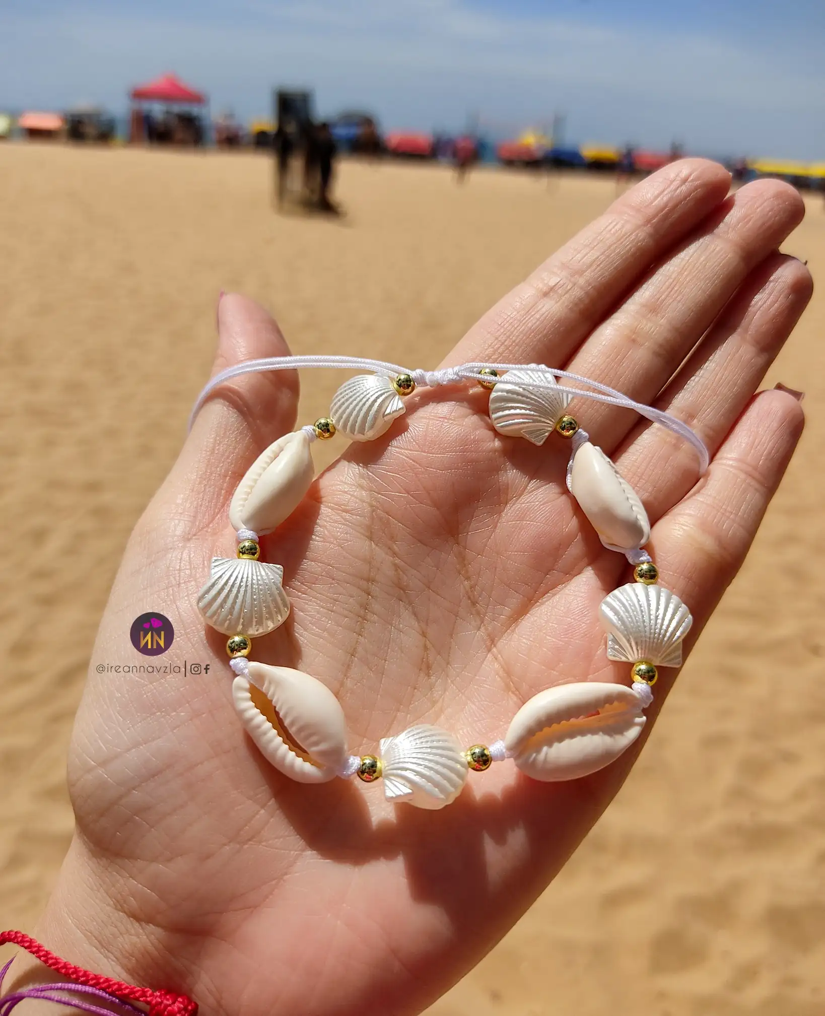 Tobillera caracol y ostras 2