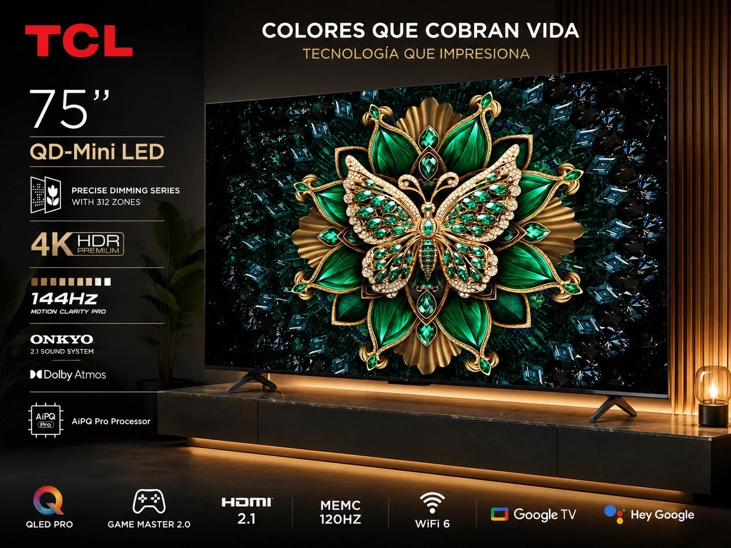 SMART TV TCL 75" QLED MINILED C/GOOGLE TV ‼️SOLO POR PEDIDO‼️