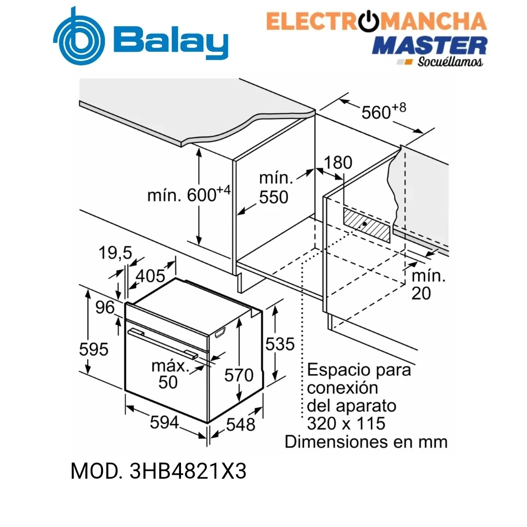 HORNO BALAY 3HB4821X3 PIROLITICO  INOX A+ 4
