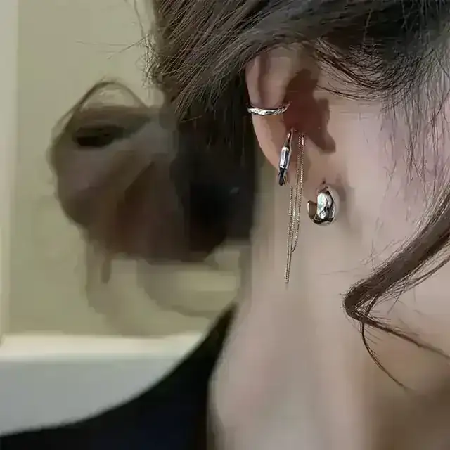 Set x4 Aretes Kiw Plateados REF: J01