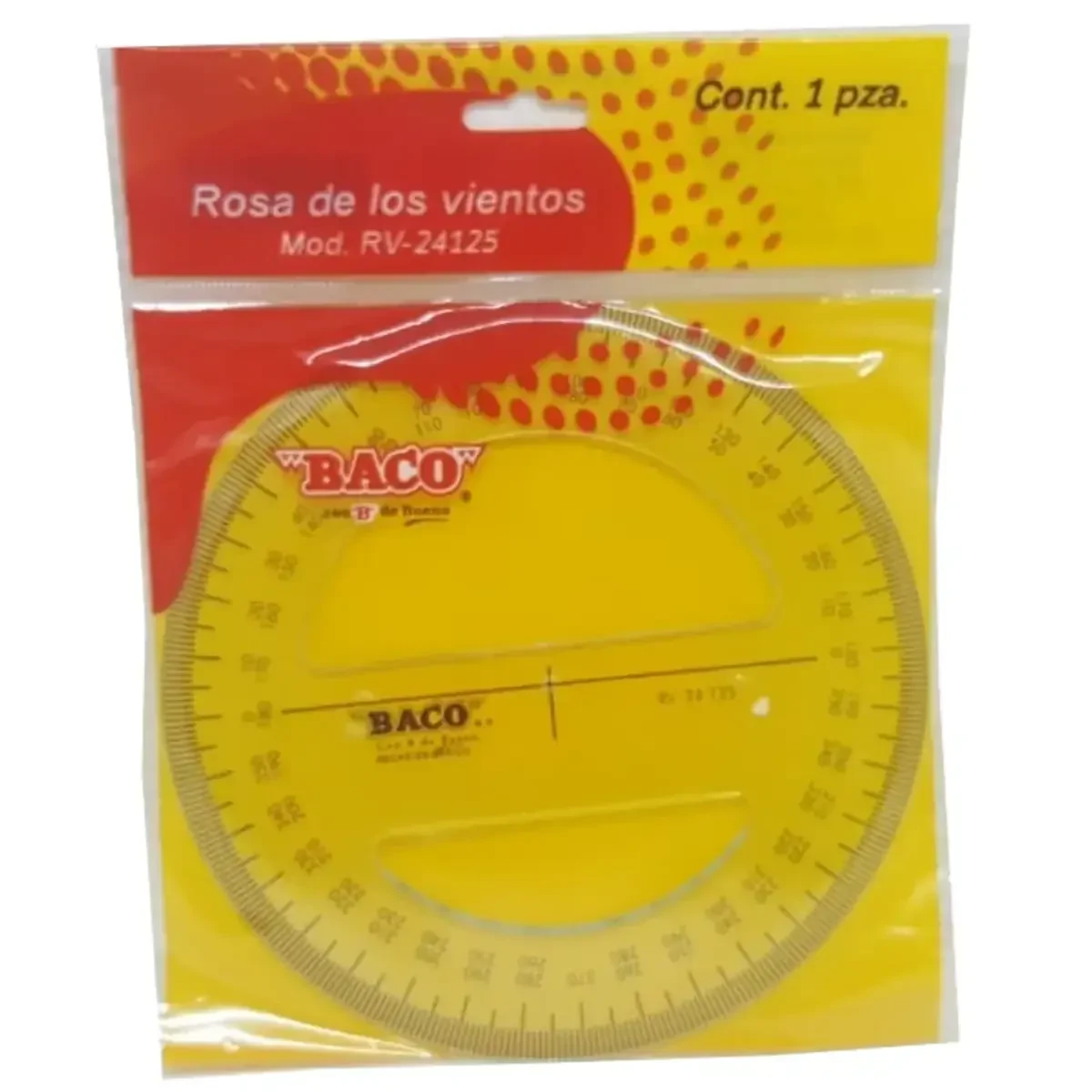Transportador baco 360 grados plástico  3