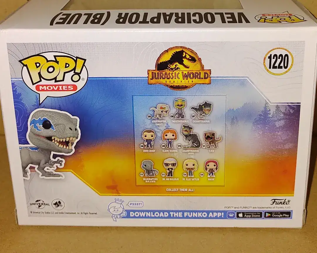 Funko pop movies: jurassic world - velociraptor (BLUE) #1220 *EXCLUSIVO SPECIAL EDITION 2