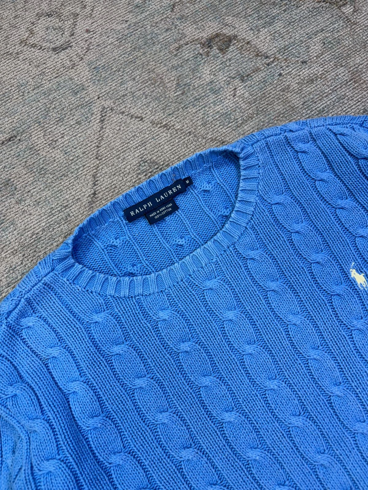 RALPH LAUREN CABLE-KNIT COTTON SWEATER 3