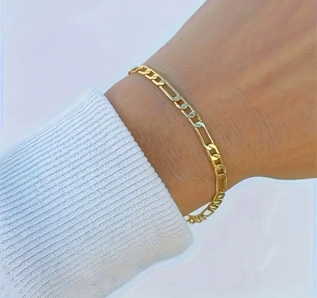 Pulcera esclava color oro amarillo 