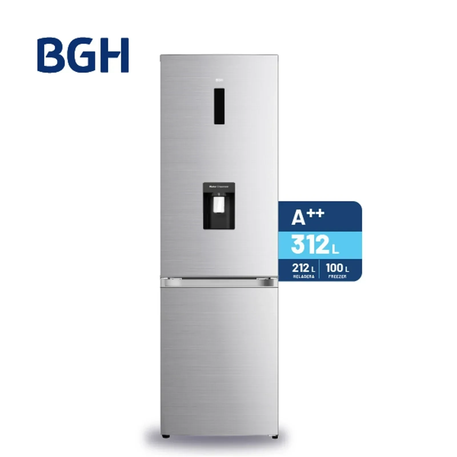 Heladera BGH No Frost Inverter Inox 312 Litros 3