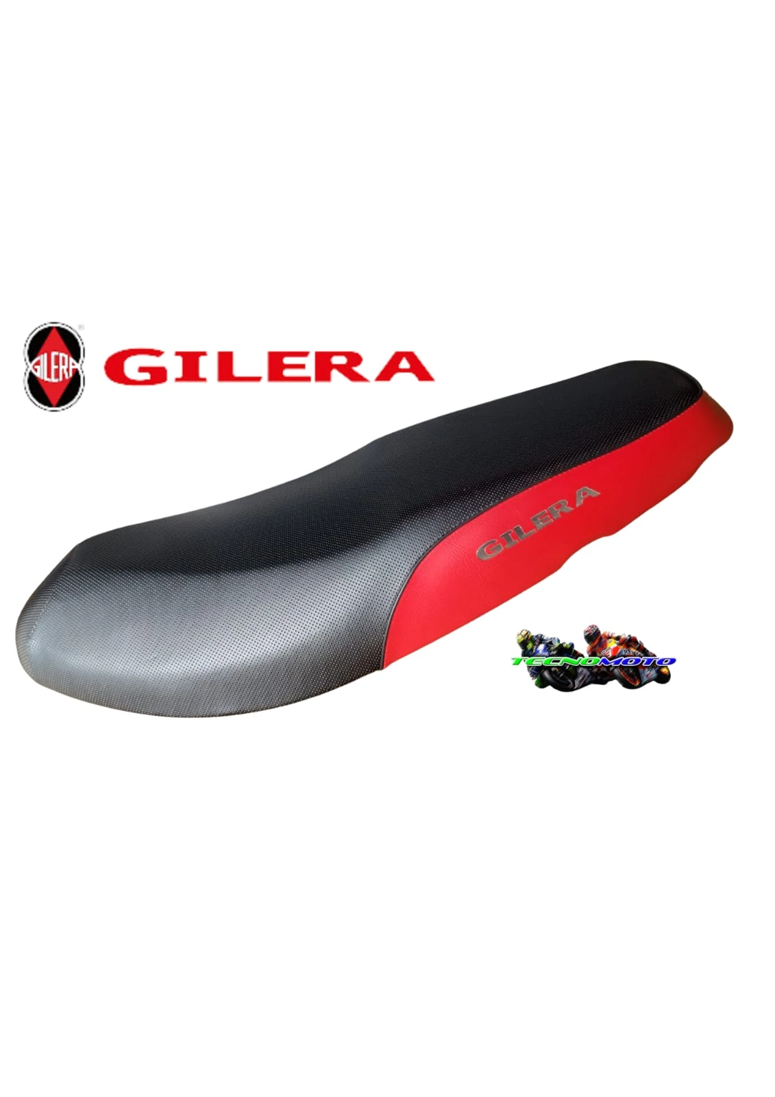 ASIENTO GILERA 110 SMASH -ROJO/NEGRO     [GILERA] -47878