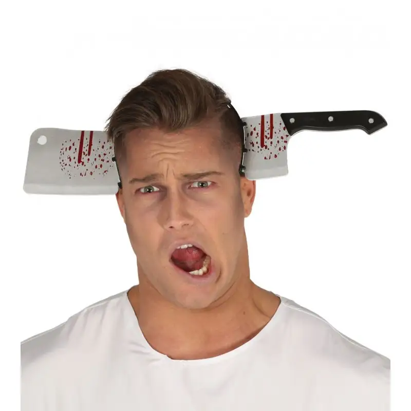 Diadema, cuchillo, machete, hacha, cosplay zombie Halloween  2