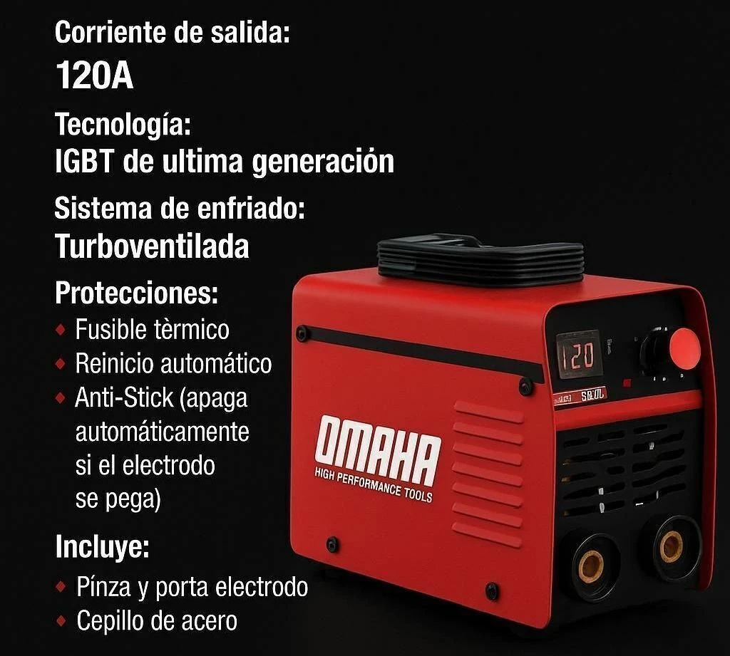 Soldadora Inverter Omaha Smith 120 Amperes 2