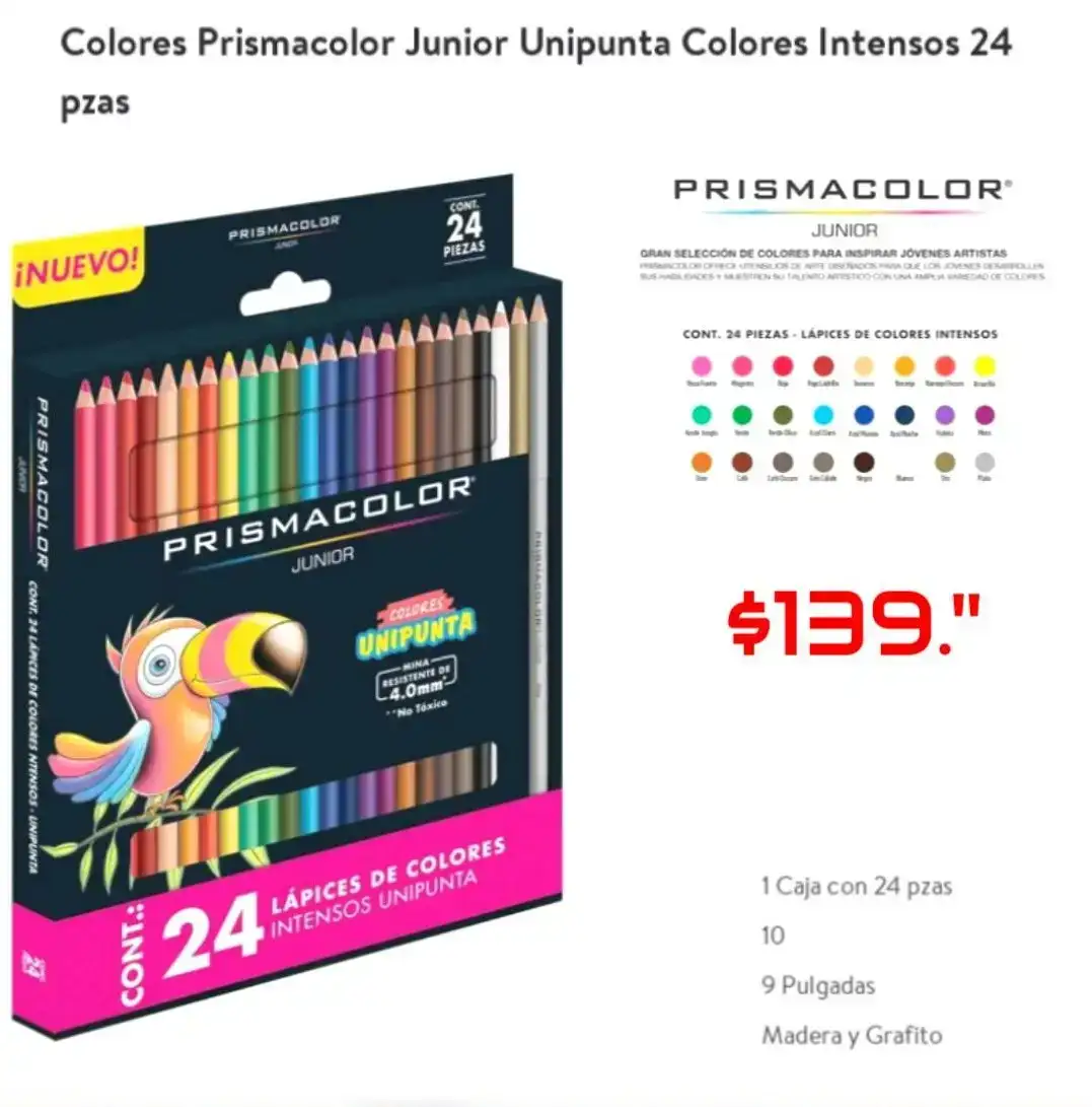 PRISMACOLOR junior, Lápices de colores intensos 24pz
