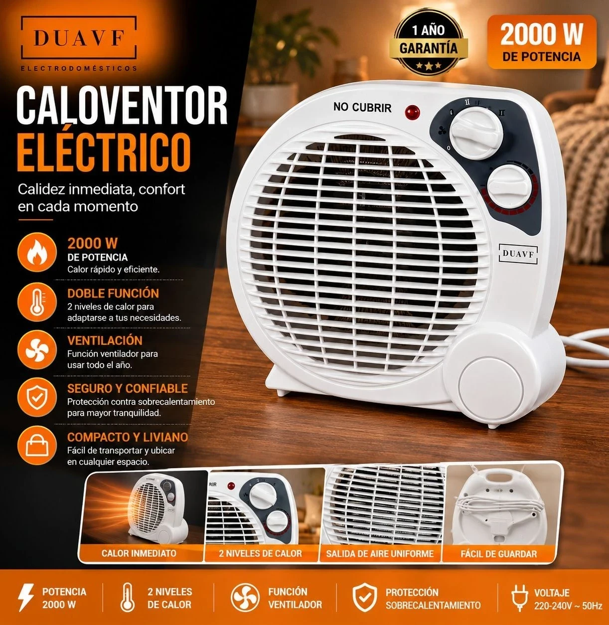 CALOVENTOR DUAVF 2000w