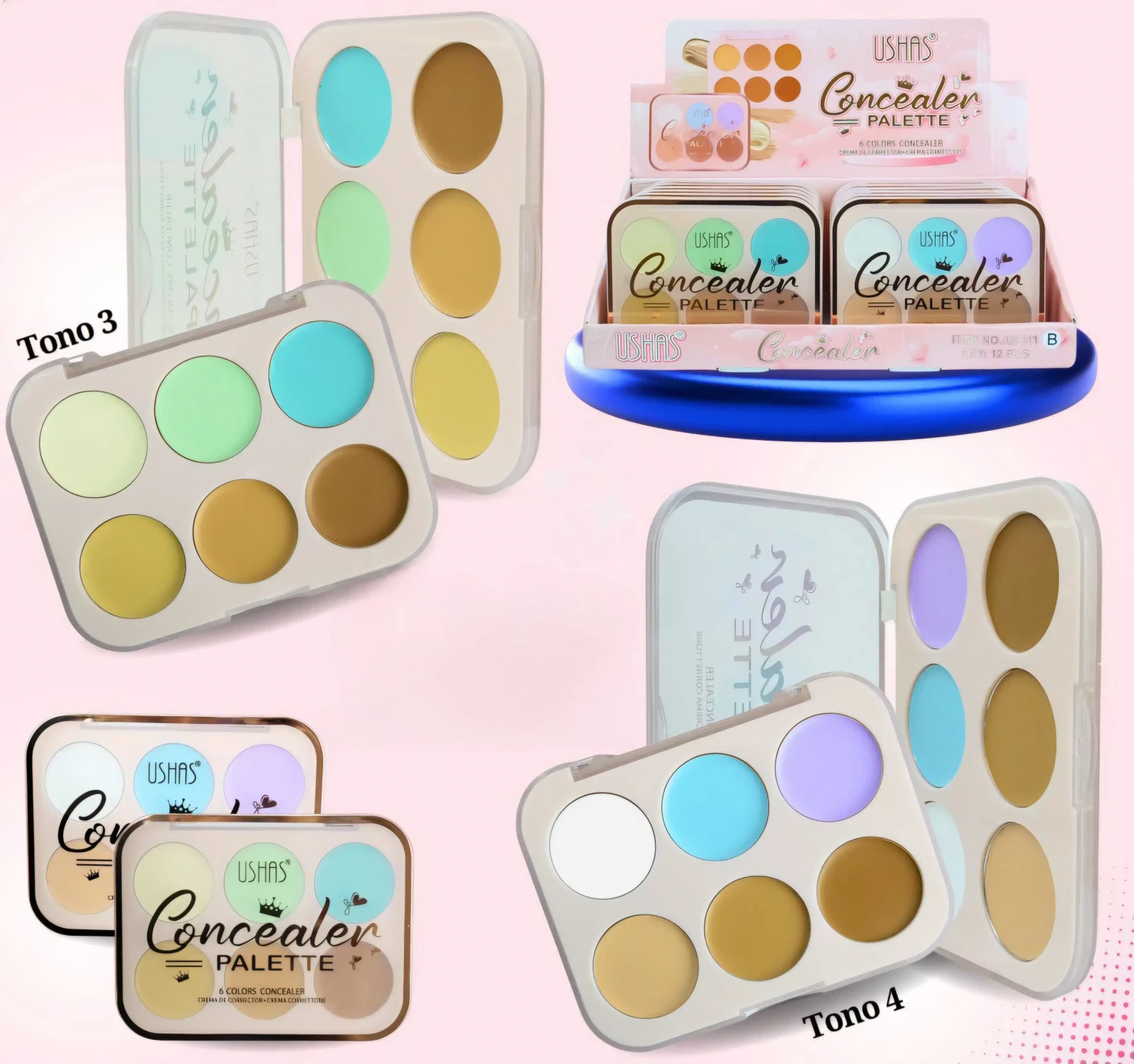 2 Paletas Concealer en Crema Ushas
