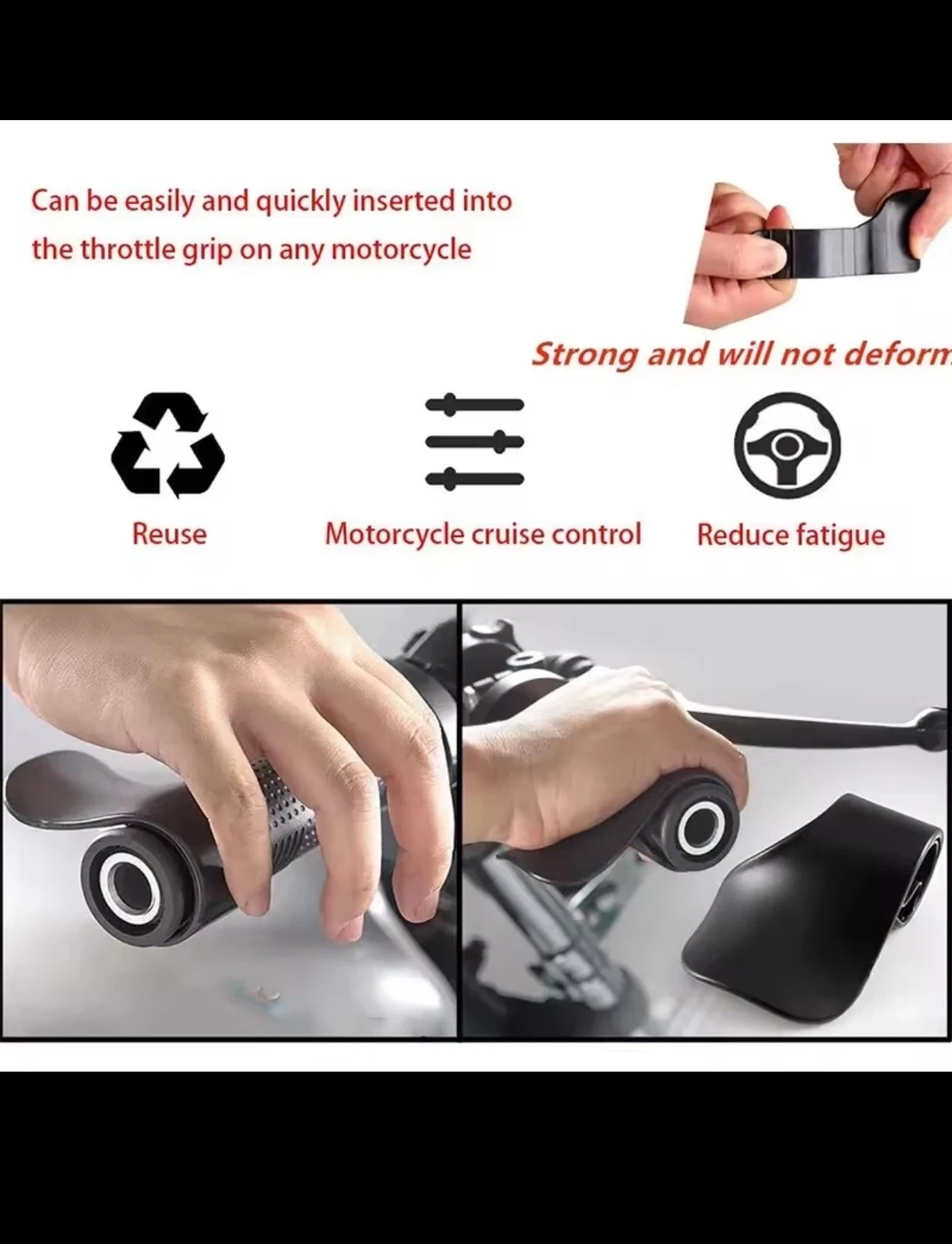 Asistente de Acelerador para Moto - Negro Mate Clásico 2