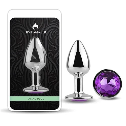 Anal Plug Eros Metal Medium Purple