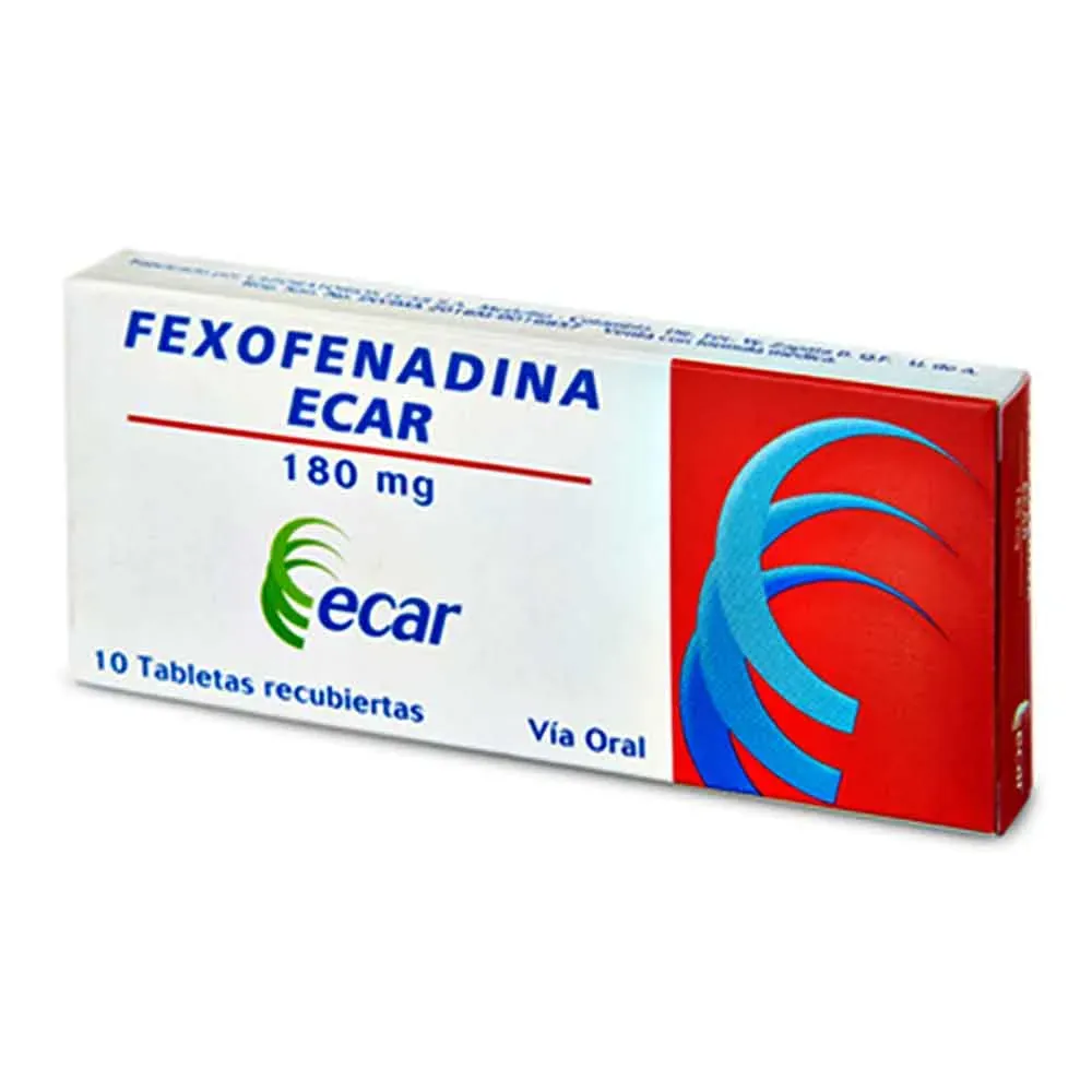 FEXOFENADINA 180 MG CJA X 10 TAB ECAR