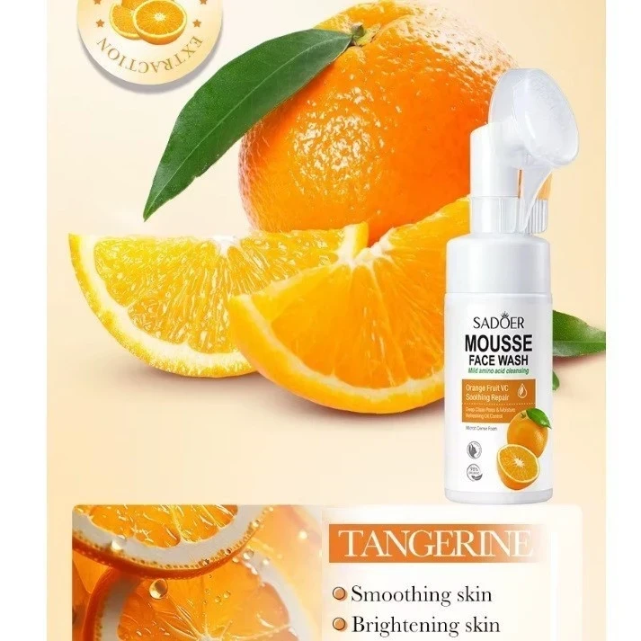 LIMPIADOR Sadoer Mousse Face Wash Orange Fruit VC 120 ML. 🍊 