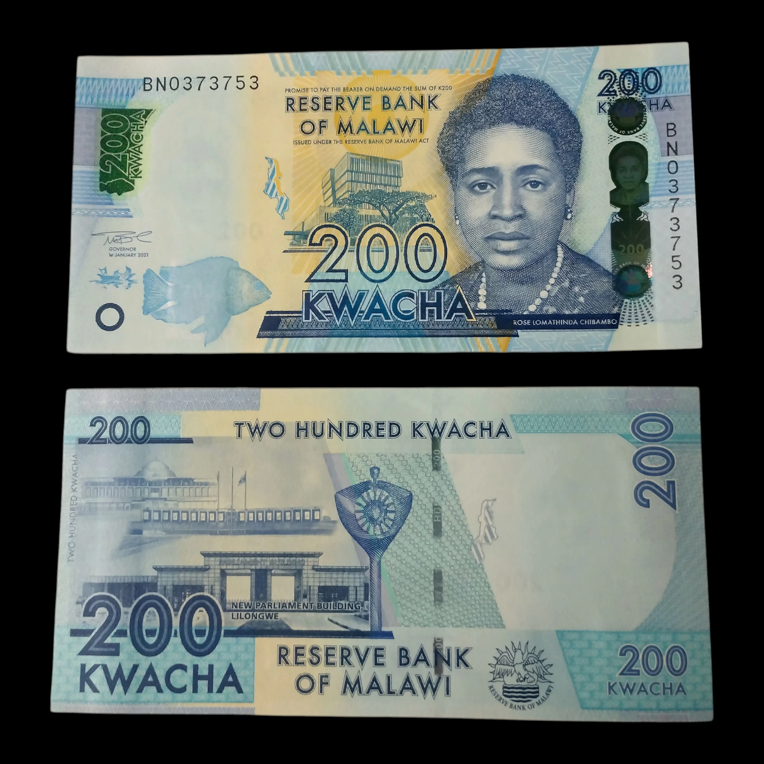 • Malawi 200 kwacha UNC