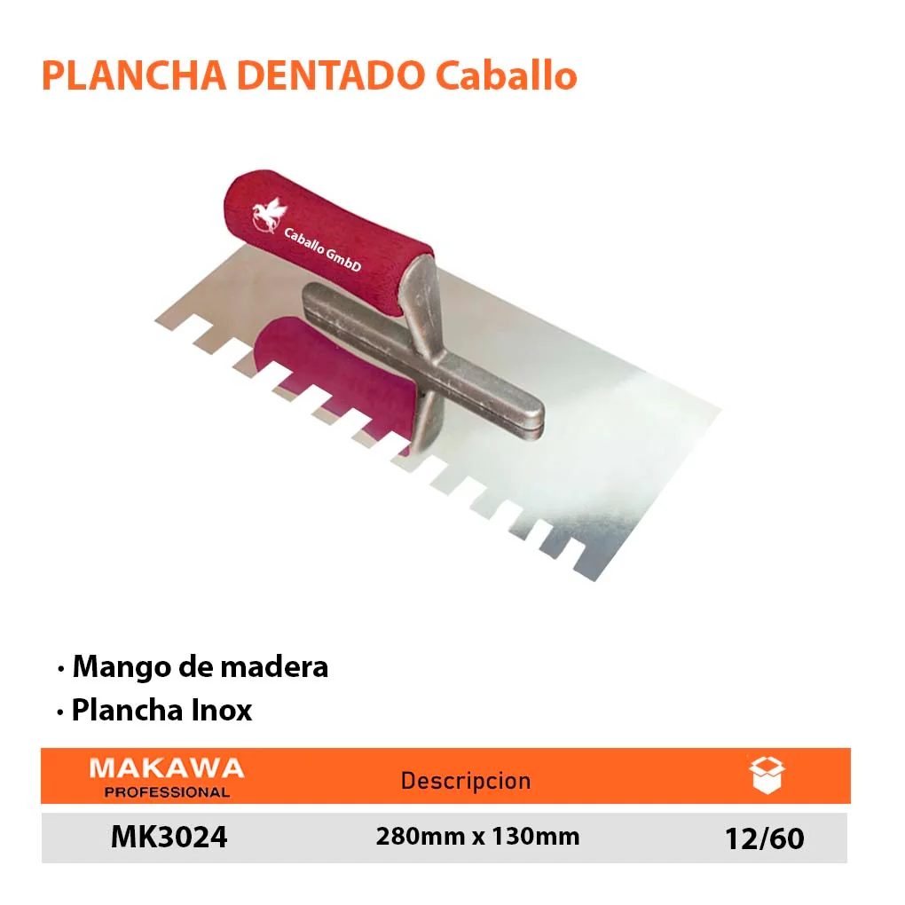 PLANCHA DENT MADERA GMBHD caballo 280mm X 130mm