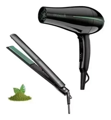 Combo Planchita Pelo Tourmaline Gama Matcha + Secador Pelo