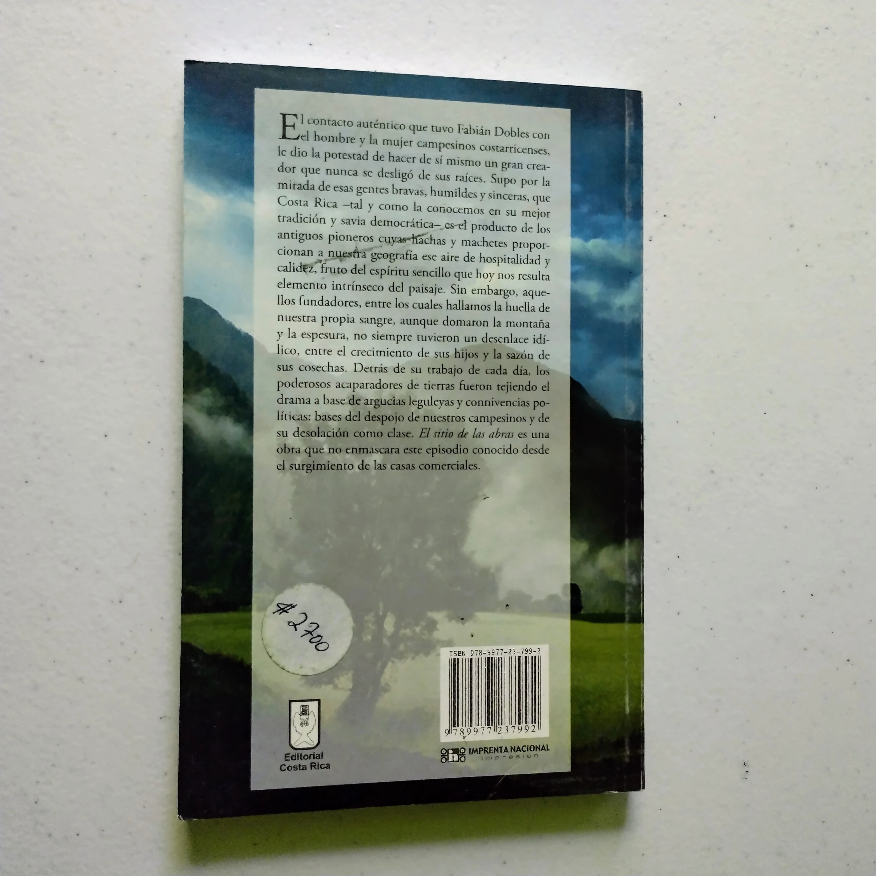 El sitio de las abras, Fabian Dobles 2