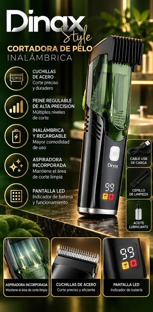 CORTADORA DE PELO INALÁMBRICA DINAX STYLE