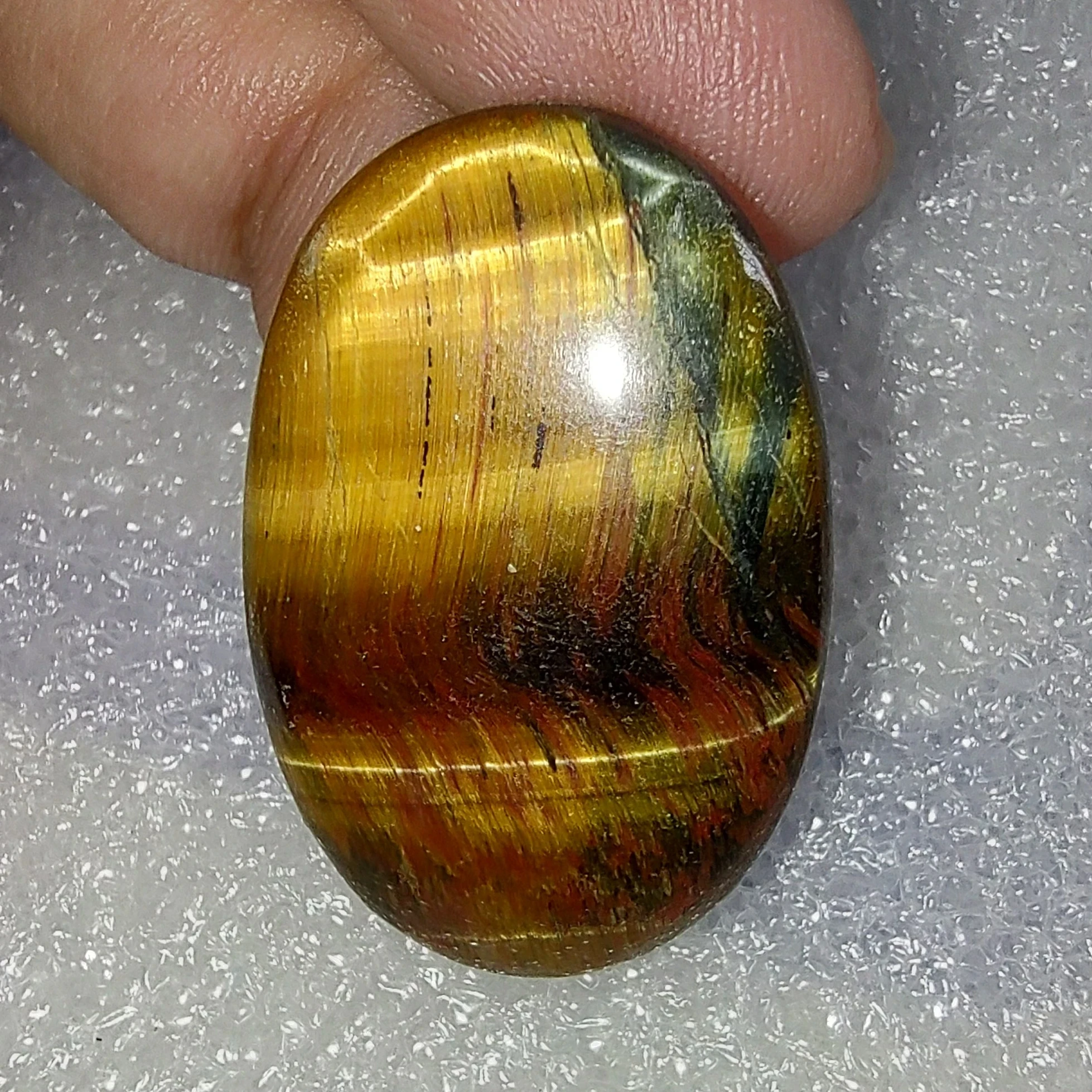 Cabujon premium de ojo de tigre de 36.85 quilates 6