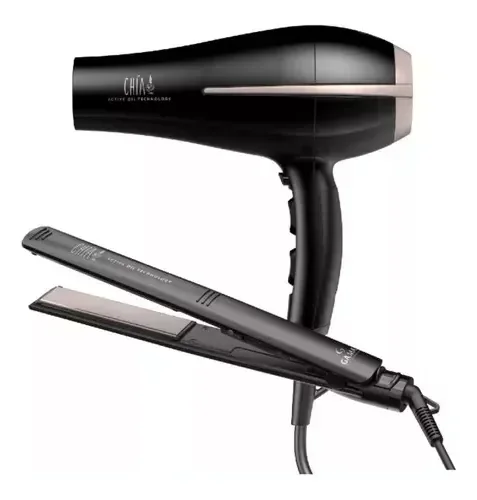 Combo Gama Chia Secador Bora 2200w 2 Vel + Plancha Elegance