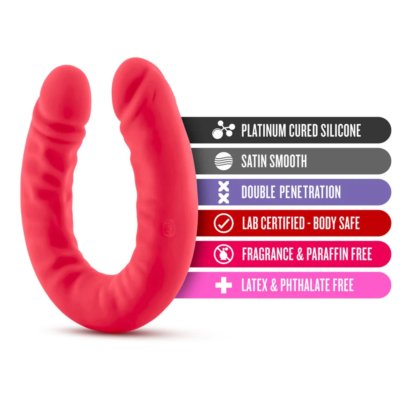 Silicone Double Headed Dildo 18″ Blush Novelties Cerise 3