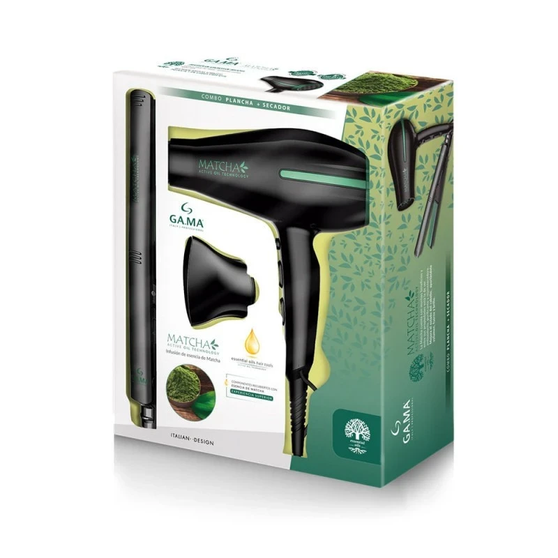 COMBO PLANCHITA PELO GAMA + SECADOR PELO MATCHA 2200W STD