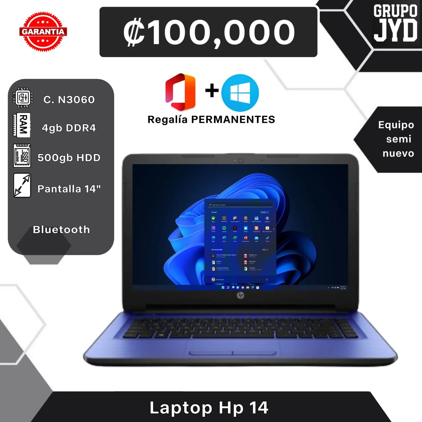 Laptop Hp 14 Azul