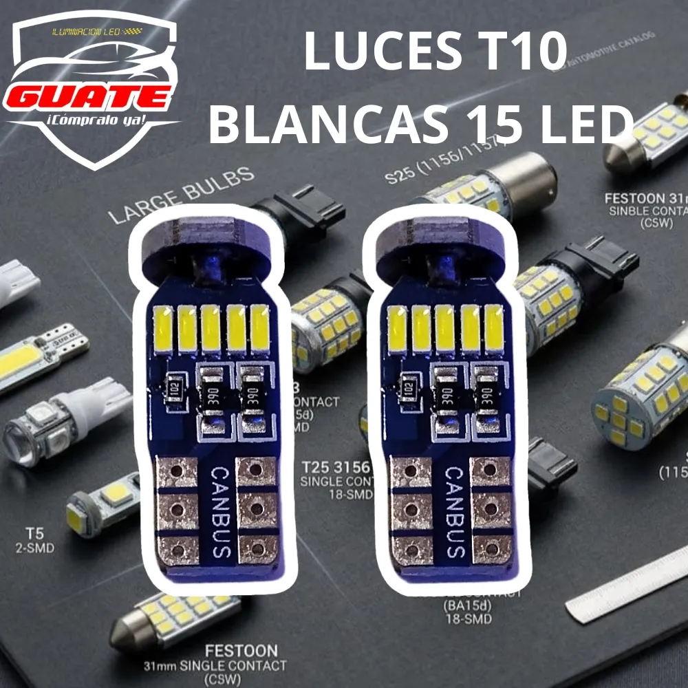 T10 BLANCAS 15 LED 