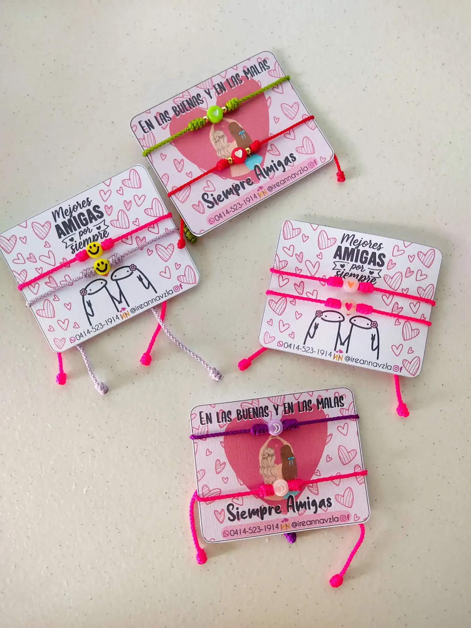 Pulseras mejores amigas 💜💖 4