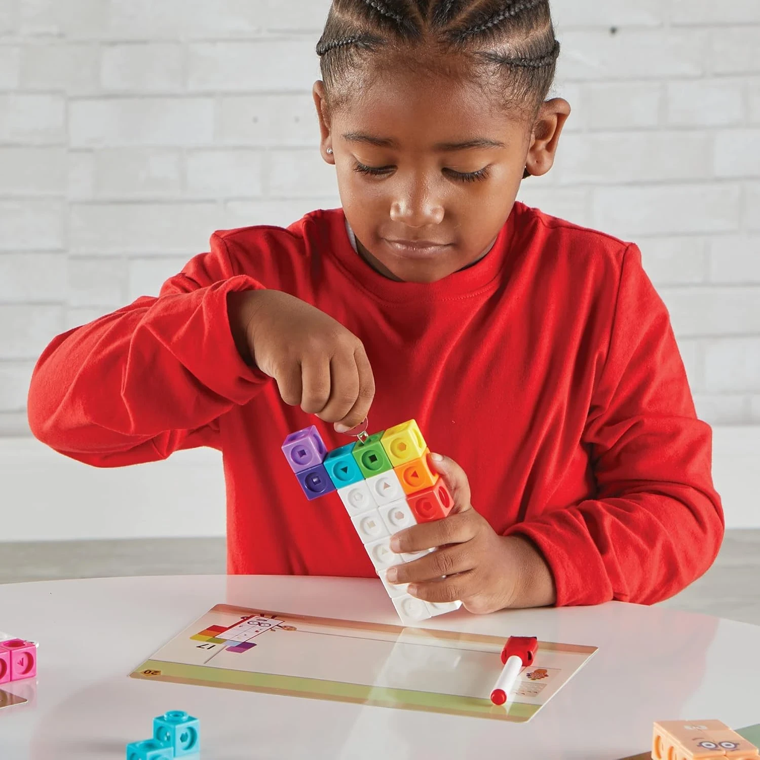 hand2mind Numberblocks MathLink Cubes - Juego de actividades de 11 a 20 2