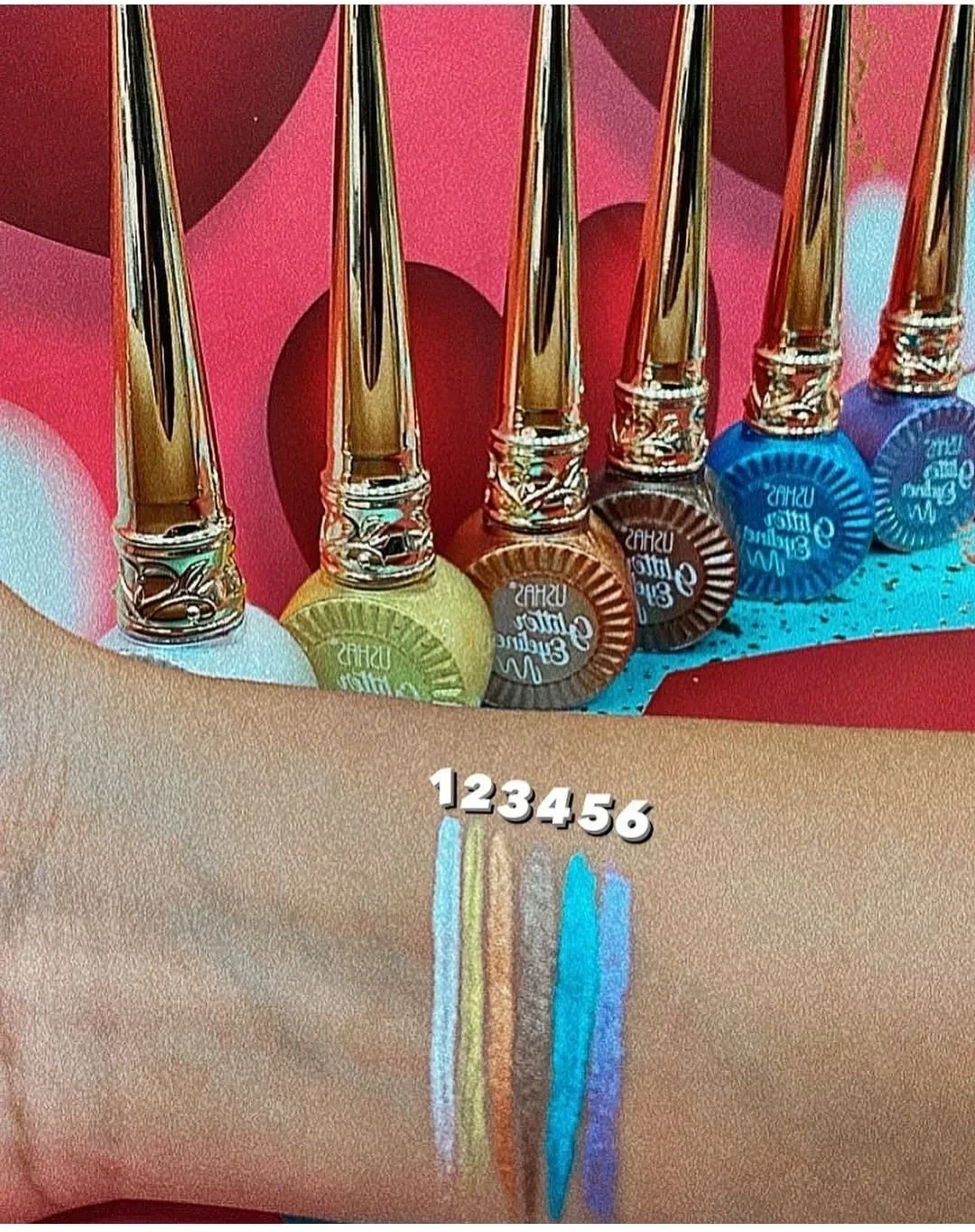 ushas delineador glitter el657