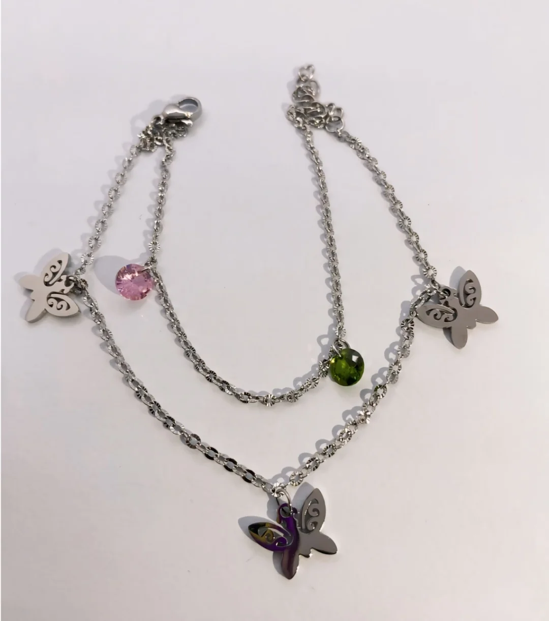 Pulsera doble mariposa 