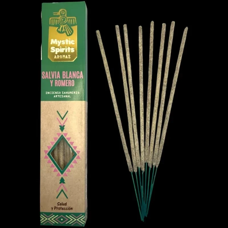 Incienso Natural Salvia Blanca Y Romero Mystic Spirits