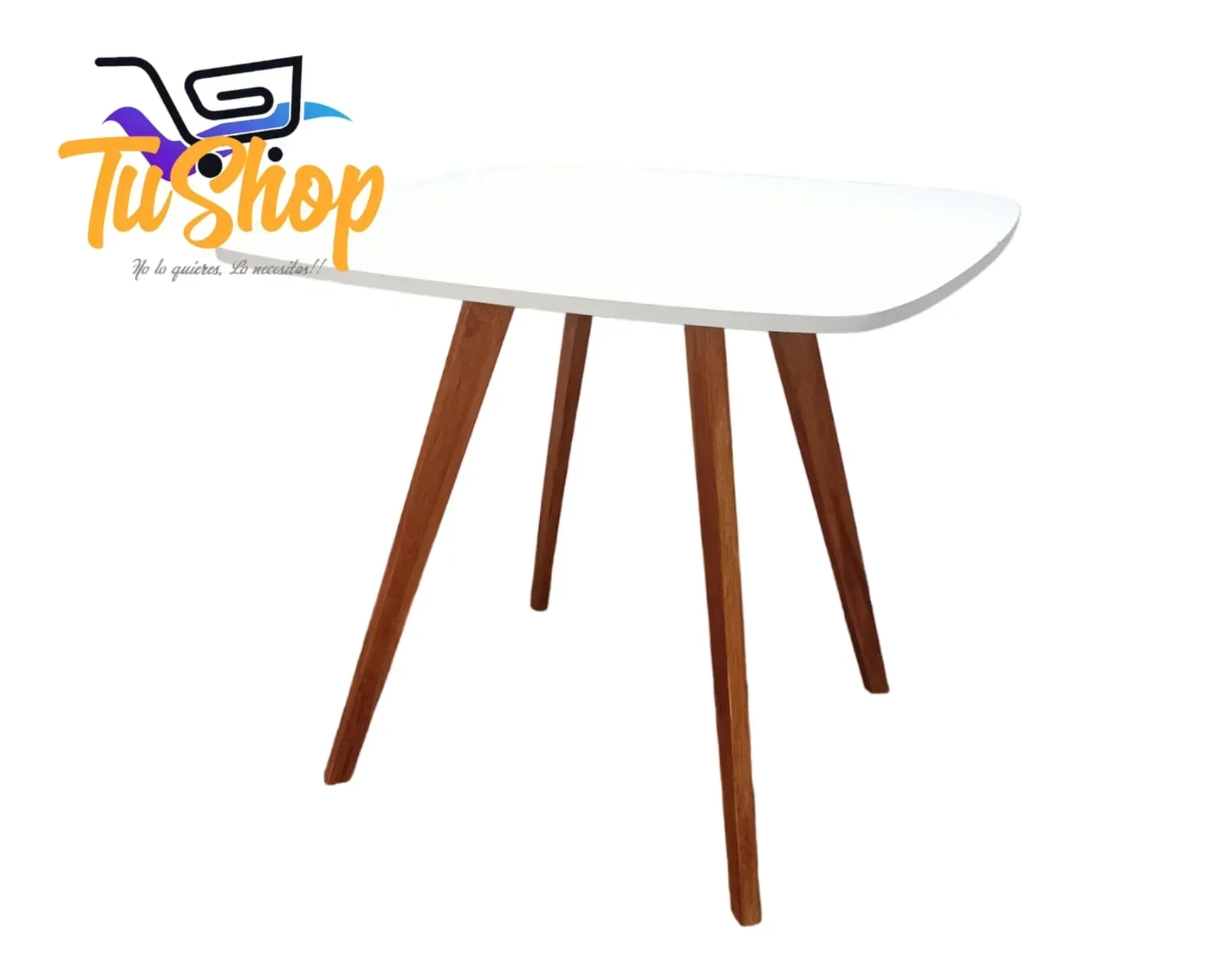 Juego Comedor Nordico Blanco Cuadrado  3