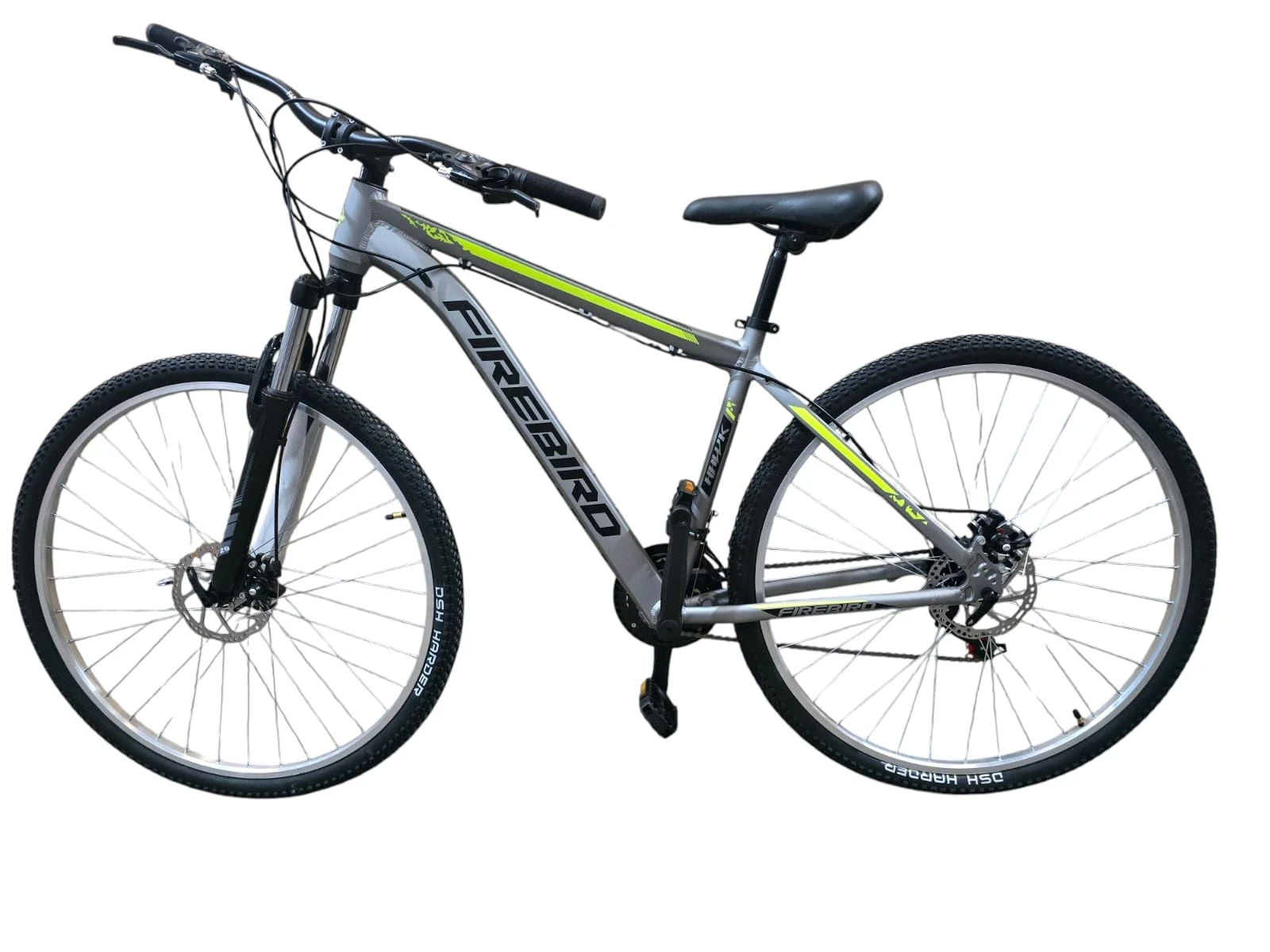 BICICLETA FIREBIRD GRIS/FLUOR ROD 29 TALLE 18 M 21 CAMBIOS CUADRO ALUMINIO HAWK
