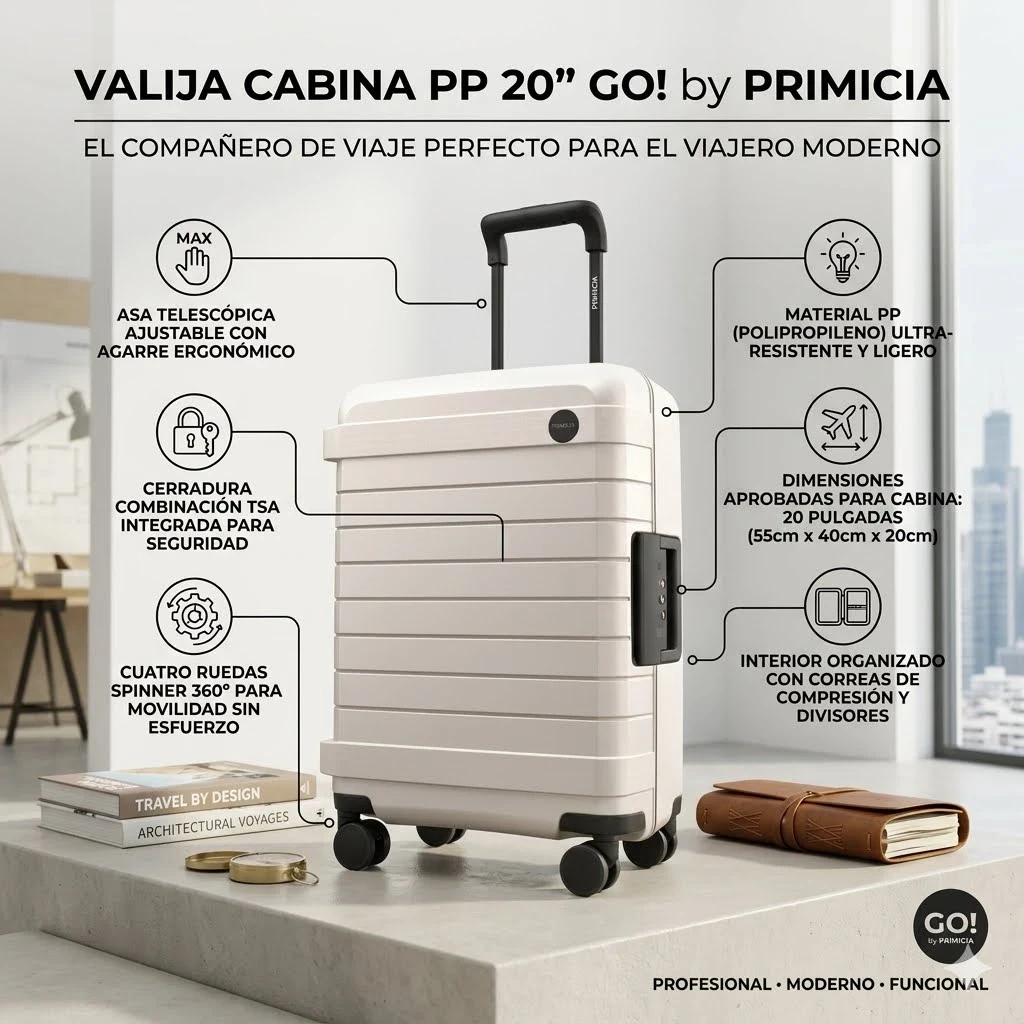 VALIJA CABINA PP 20" GO! by PRIMICIA