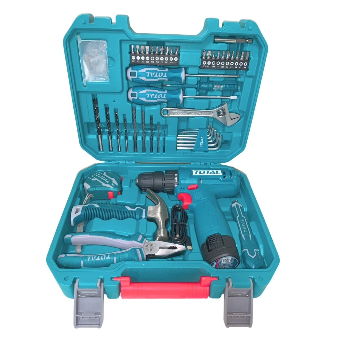 THKTHP10892 Taladro 12v + set 89 herramientas total 8