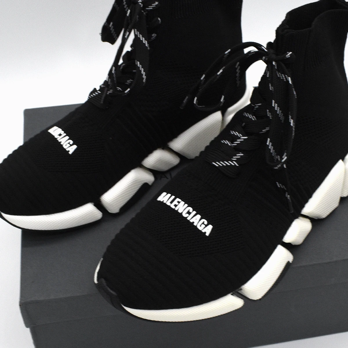 Balenciaga Speed 2.0 Lace Up Negro suela Blanco 3