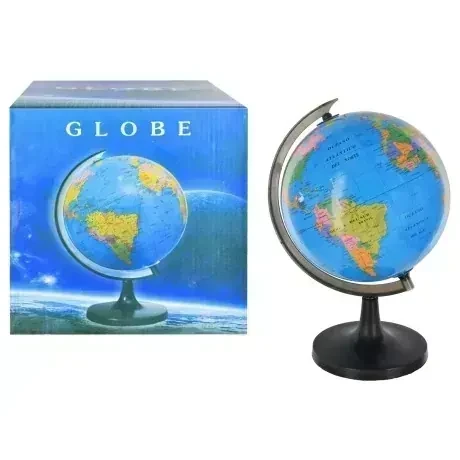 Globo terráqueo de 21 cm  de plástico 