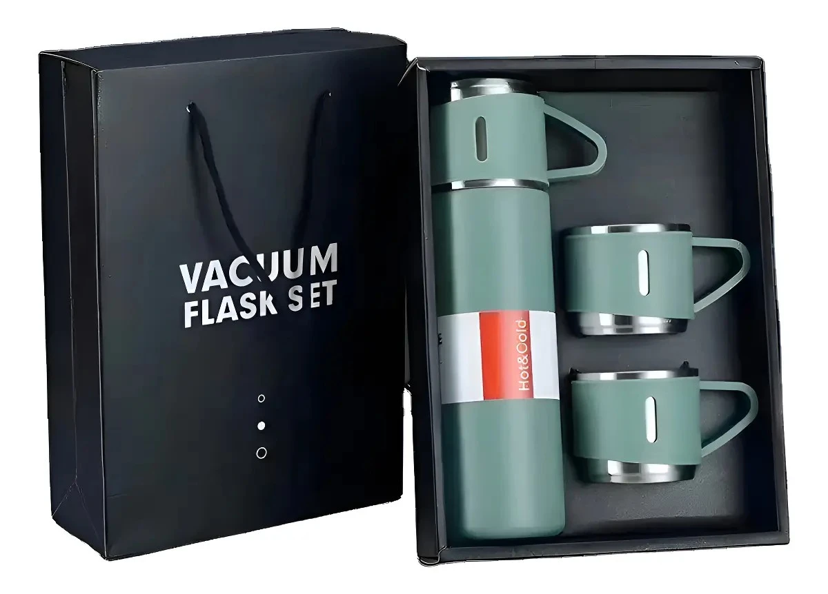 Set Termo con 3 Tazas 500 ml Acero Inoxidable 4