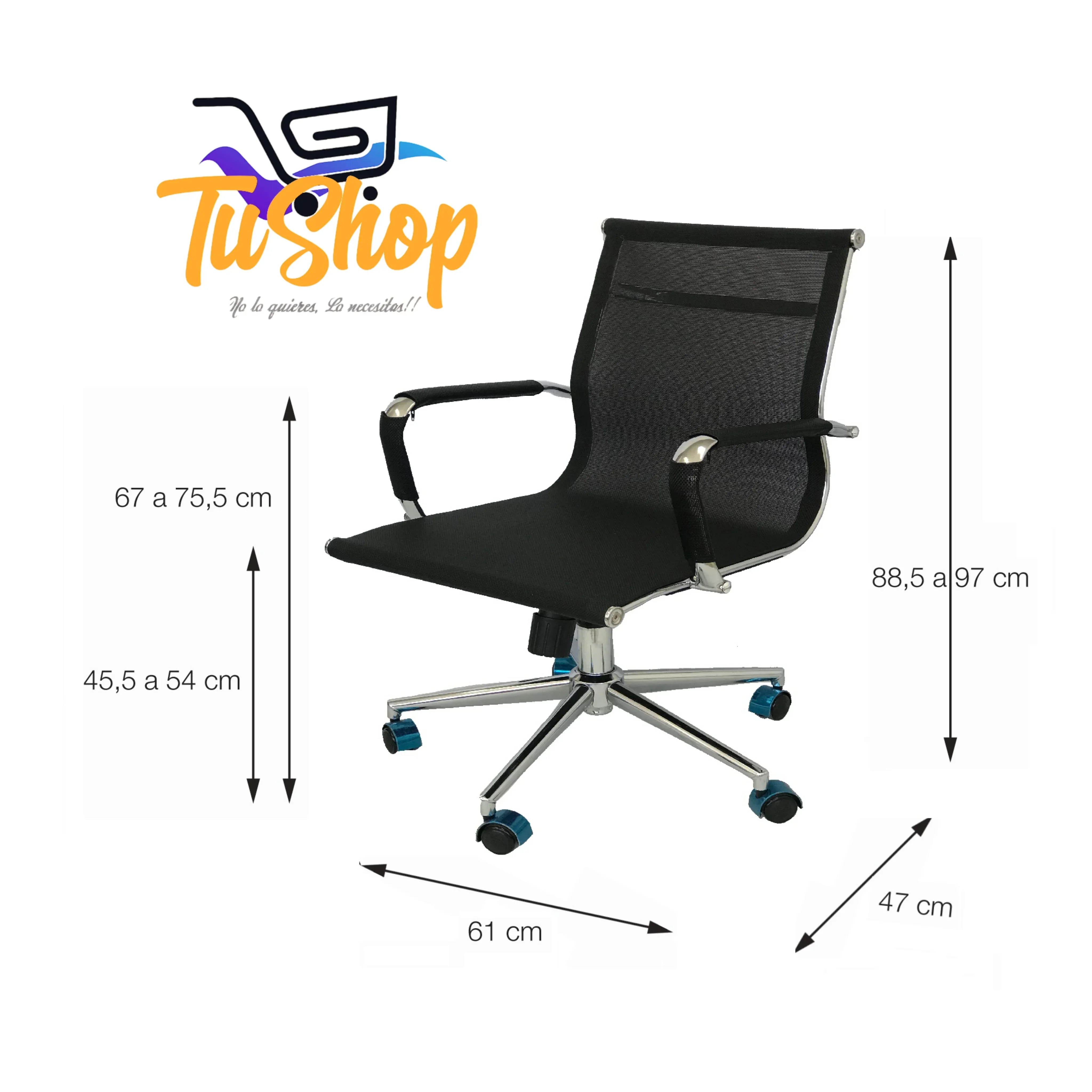 Silla Escritorio Ejecutiva Baja Negra 5