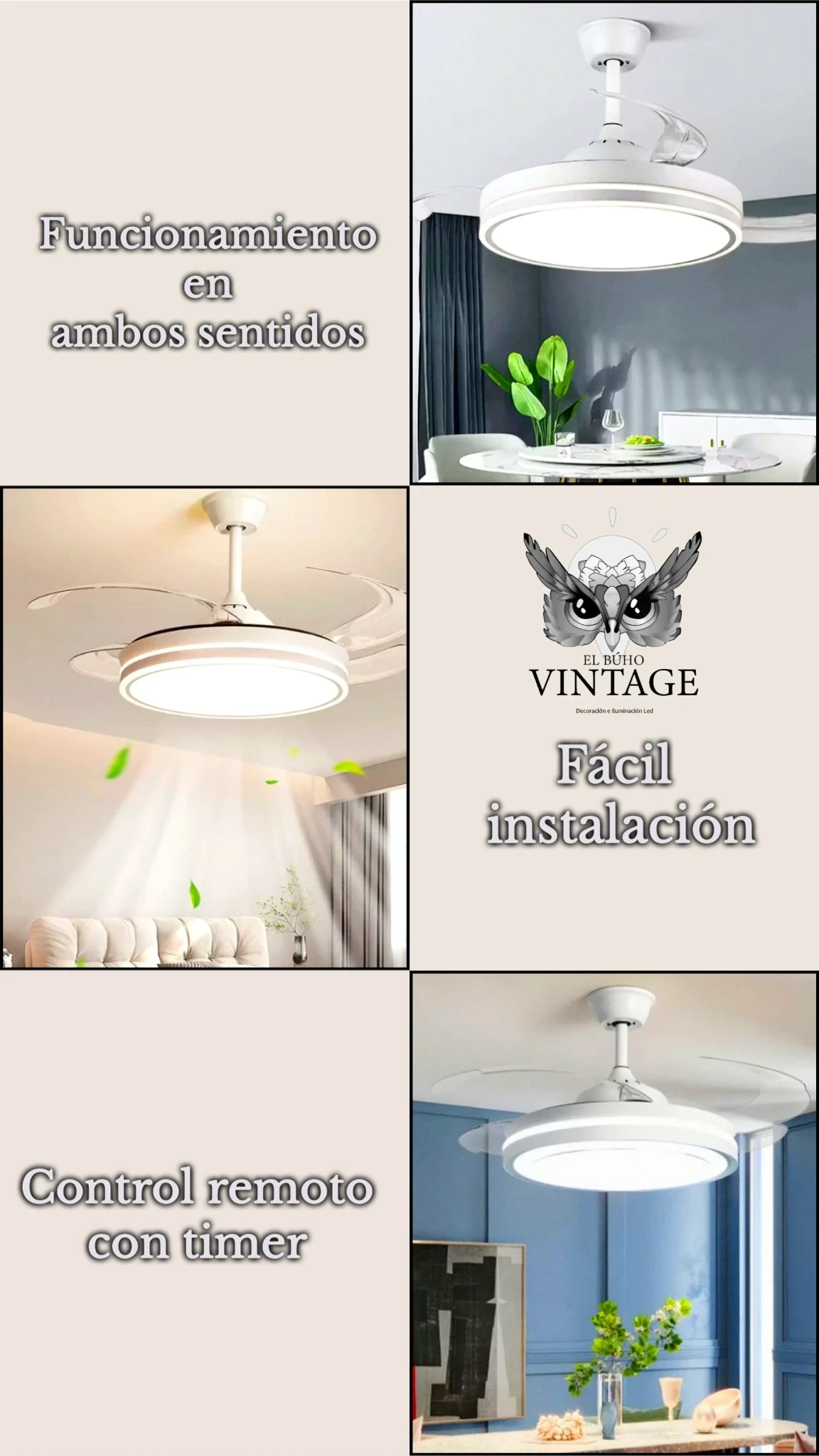 LÁMPARA LED VENTILADOR  7