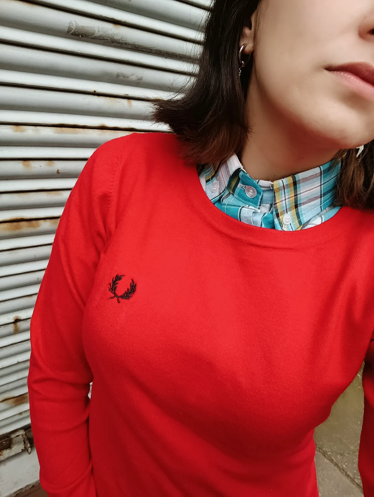 Jersey tejido en hilo rojo 